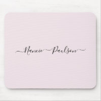 Modern Minimalist Blush Pink Script Custom Name