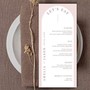 Modern minimalist Bohemian Arch Menu