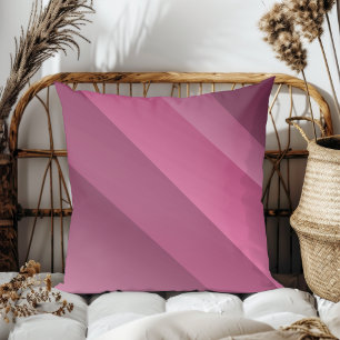 Modern Minimalist Boho Stripes Pink Cushion