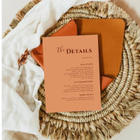 Modern Minimalist Boho Terracotta Enclosure card