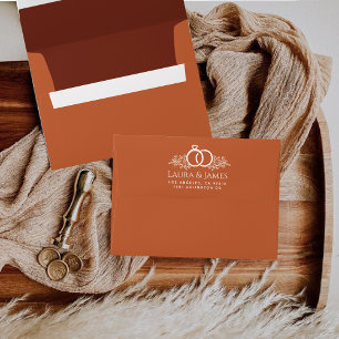Modern Minimalist Boho Terracotta wedding Envelope