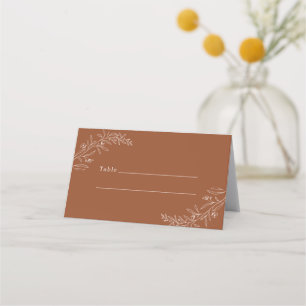 Modern Minimalist Boho Terracotta Wedding Place Card