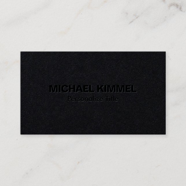 Modern Minimalist Bold Black 3 Business Card (Front)