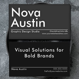 Modern Minimalist Bold Graphic Designer Artist Business Card