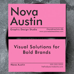 Modern Minimalist Bold Graphic Designer Artist Business Card