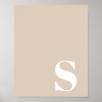 Modern Minimalist Bold Monogram Phone Wallpaper