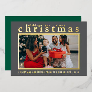 Modern Minimalist Bold Typography Christmas Photo