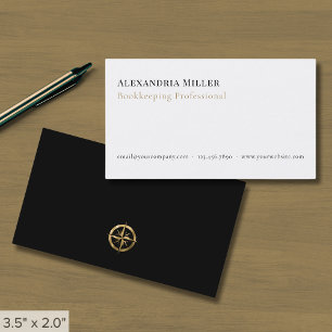 Modern Minimalist Bookkeeping Professional Business Card