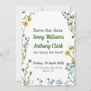 Modern Minimalist Botanical Floral Invitation