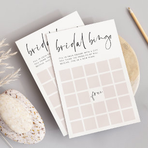 Modern Minimalist Bridal Shower Bingo Game