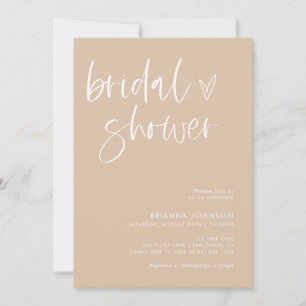 Modern Minimalist Bridal Shower Boho Bridal Invi Invitation