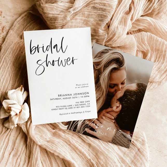 Modern Minimalist Bridal Shower | Boho Bridal  Invitation (Creator Uploaded)