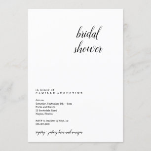 Modern & Minimalist Bridal Shower Invitation