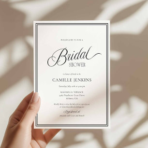 Modern Minimalist Bridal Shower Invitation