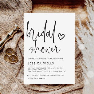 Modern Minimalist Bridal Shower Invitation