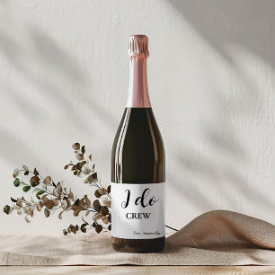 Modern Minimalist Bridesmaid proposal  I do Crew  Wine Label