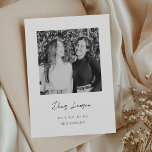 Modern Minimalist Bridesmaid Proposal Photo Card<br><div class="desc">This modern minimalist bridesmaid proposal photo card is designed for the bride who loves clean lines, timeless typography, and high-contrast aesthetics. Featuring a striking black and white photo of you and your bestie, the design is elevated by hand-lettered script that feels personal and artistic. The "Will you be my bridesmaid?"...</div>