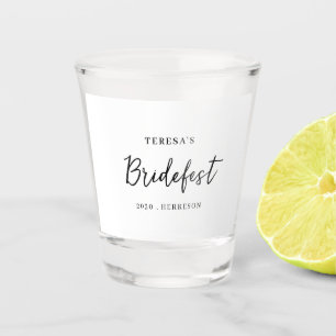 Modern Minimalist Bridesmaid Script Design Shot Glass