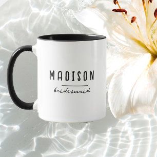 Modern Minimalist Bridesmaid Wedding Mug