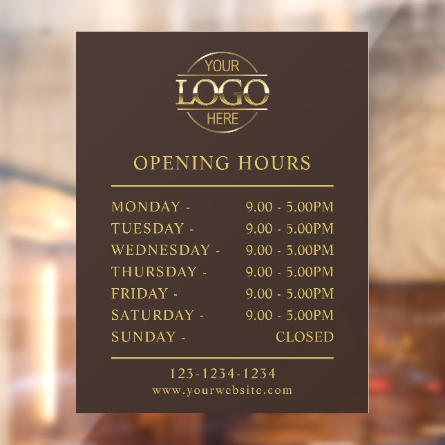 Modern Minimalist Brown | Business Opening Hours (Sheet 2)