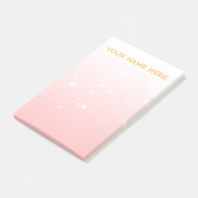Modern Minimalist Bubble Light Pink  Post-it Notes (Angled)