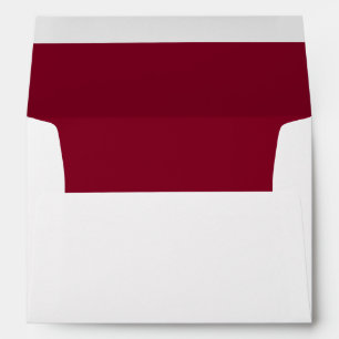Modern Minimalist Burgundy Red Wedding Envelope