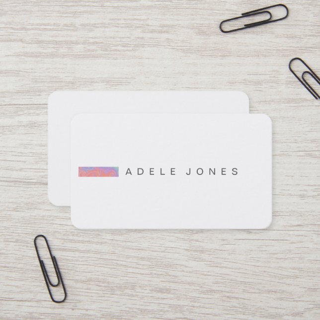 Modern Minimalist Business Card (Front/Back In Situ)