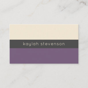 Modern Minimalist Business Card   Purple Grape