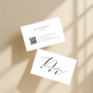 Modern minimalist business card QR Code