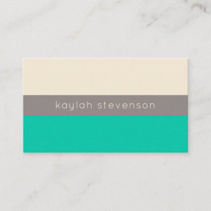 Modern Minimalist Business Card Seafoam Green