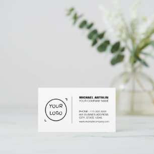 Modern Minimalist Business Card with a Custom Logo