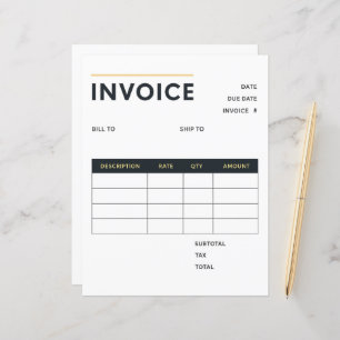 Modern Minimalist Business Invoice