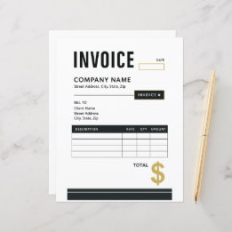Modern Minimalist Business Invoice