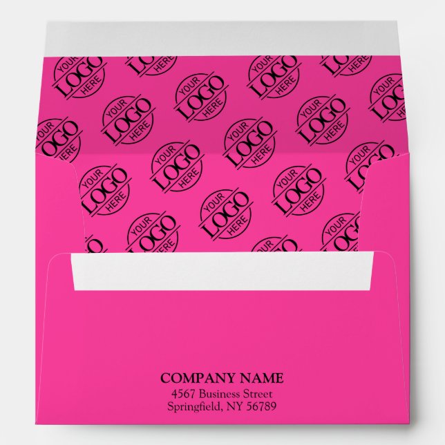 Modern Minimalist Business Logo Return Address Envelope (Back (Bottom))