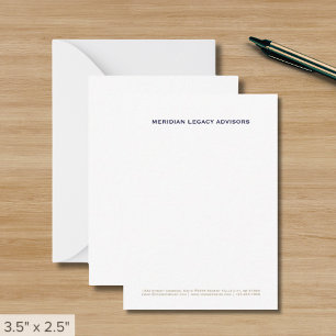 Modern Minimalist Business Note Card