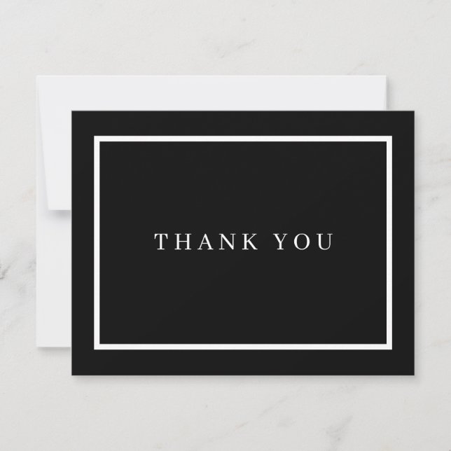 Modern Minimalist Business Thank You Card (Front)