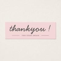 Modern Minimalist Business Thank You Order Insert