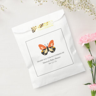 Modern Minimalist Butterfly Baby Shower Thank You Favour Bags