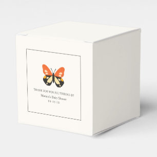 Modern Minimalist Butterfly Baby Shower Thank You Favour Box