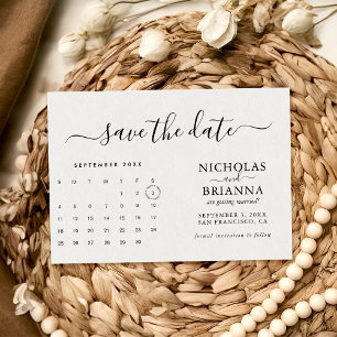 Modern Minimalist Calendar Budget White Simple Save The Date