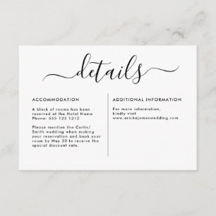 Modern Minimalist Calligraphic Enclosure Card