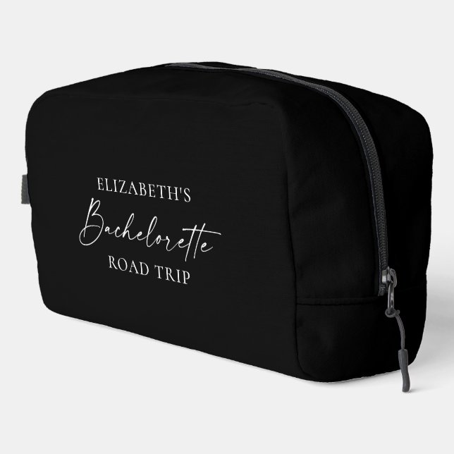 Modern Minimalist Calligraphy Bachelorette Dopp Kit (Right Corner)