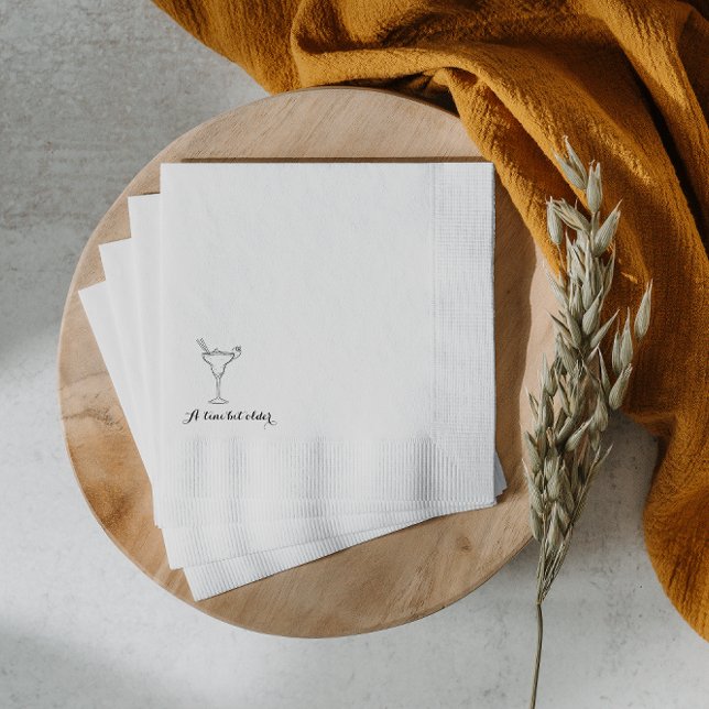 Modern Minimalist Calligraphy Birthday Party Napkin (Creator Uploaded)