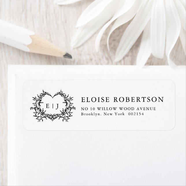 Modern Minimalist Calligraphy Crest monogram Chic (Insitu)