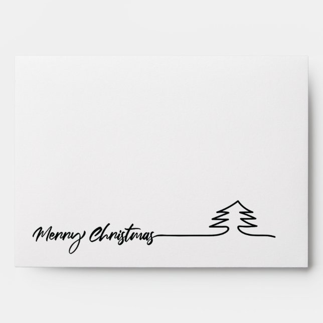 Modern minimalist calligraphy Merry Christmas Envelope (Front)