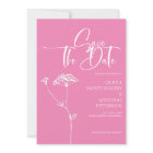 Modern Minimalist Calligraphy Pink Wedding
