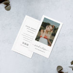 Modern Minimalist Calligraphy Script Photography Business Card<br><div class="desc">Minimal,  modern and professional photography business cards featuring your photo with your name in trendy calligraphy script typography. Add your contact information to the back. Includes three social media icons and a field for your username.</div>