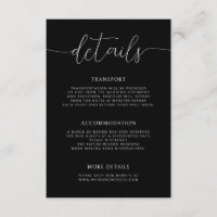 Modern Minimalist Calligraphy Wedding Details