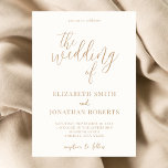 Modern Minimalist Calligraphy Wedding Invitation<br><div class="desc">Modern Minimalist Calligraphy Wedding Invitation. Simple elegant script and minimal typography design wedding invitation.</div>