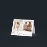 Modern Minimalist Calligraphy Wedding Thank You Card<br><div class="desc">#zazzlemade</div>